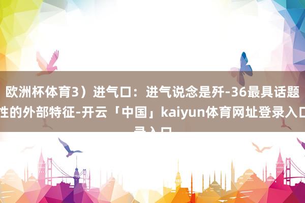 欧洲杯体育3）进气口：进气说念是歼-36最具话题性的外部特征-开云「中国」kaiyun体育网址登录入口
