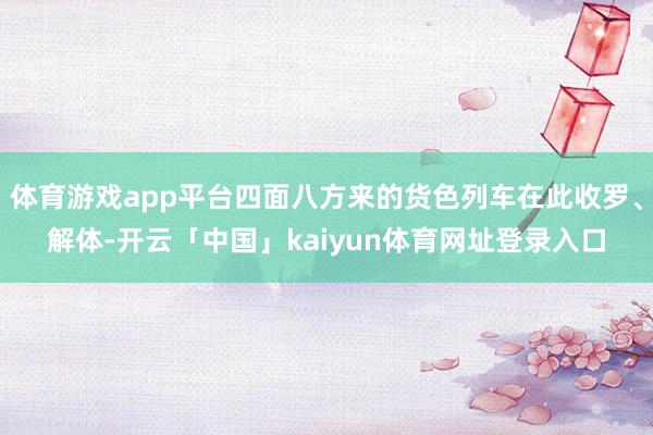 体育游戏app平台四面八方来的货色列车在此收罗、解体-开云「中国」kaiyun体育网址登录入口