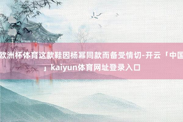 欧洲杯体育这款鞋因杨幂同款而备受情切-开云「中国」kaiyun体育网址登录入口