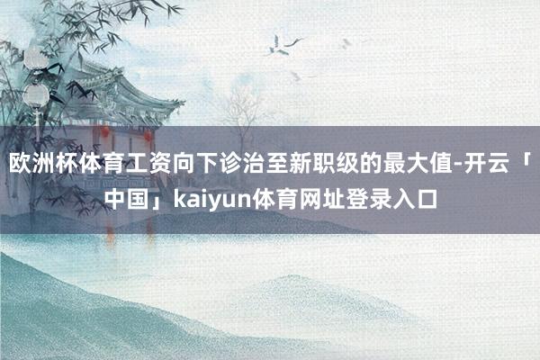 欧洲杯体育工资向下诊治至新职级的最大值-开云「中国」kaiyun体育网址登录入口