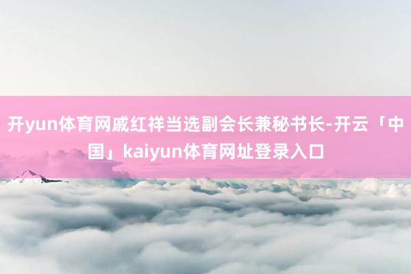 开yun体育网戚红祥当选副会长兼秘书长-开云「中国」kaiyun体育网址登录入口