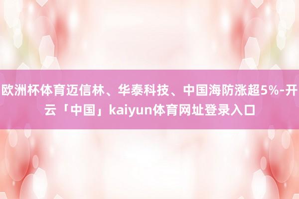 欧洲杯体育迈信林、华泰科技、中国海防涨超5%-开云「中国」kaiyun体育网址登录入口