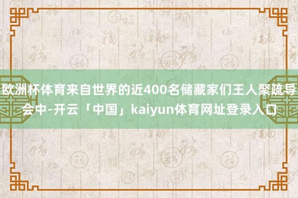 欧洲杯体育来自世界的近400名储藏家们王人聚疏导会中-开云「中国」kaiyun体育网址登录入口