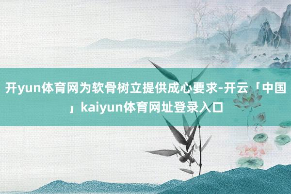 开yun体育网为软骨树立提供成心要求-开云「中国」kaiyun体育网址登录入口
